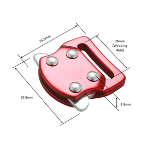 Hebilla de Cinturón de Seguridad Metálica Roja y Negra de Grado Industrial, Abrazadera de Sujeción para Asiento de Auto - Product Image 2