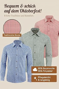 Chemises à manches longues pour hommes, grande taille, en coton 100% anti-boulochage, à carreaux, décontractées, de créateur, pour l'automne – Meilleures ventes - Product Image 4