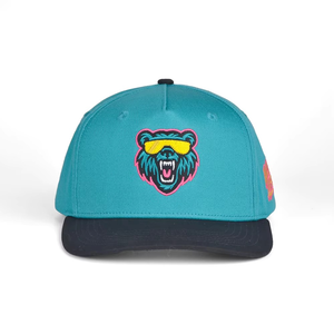 Casquette de baseball trucker unisexe 5 panneaux de haute qualité, style vintage, brodée, respirante, imperméable, bicolore, en polyester - Product Image 4
