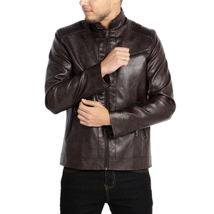 Sustainable Eco Friendly Faux Leather Fashion <b>Jacket</b> For Men Soft Material Zipper Closure Breathable Slim Fit <b>Summer</b> <b>Lightweight</b> - Product Image 5