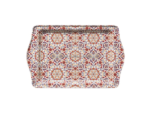 Nueva llegada moderna bandeja de acero inoxidable de gran tamaño de lujo diseño personalizado de Mandela superventas-Chocolate lacado portátil - Product Image 3