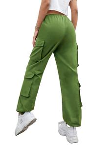 กางเกงคาร์โก้ผู้หญิงแบบหลวมรุ่นใหม่ปี 2026 ขายส่ง กางเกงวอร์มจีบพลีท กางเกงคาร์โก้ผู้หญิงแบบมีเชือกผูก มีบริการ OEM - Product Image 5