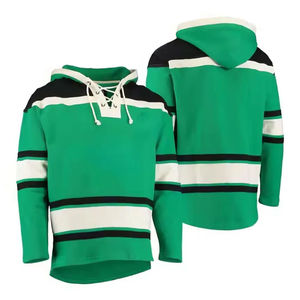 Sweat-shirt de hockey sur glace d'hiver de qualité supérieure, 100% coton, uni, avec logo sur le devant, nom d'équipe personnalisé, maillot de hockey - Product Image 5