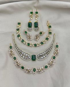 Conjuntos de Collares de Circonita Cúbica de Calidad Premium, Oferta Combinada, Estilo Minimalista, Ligeros, Complementan Tanto la Ropa Étnica como la Occidental, Ideales para Fiestas - Product Image 2