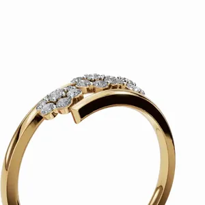 Anillo de Diamante Cultivado en Laboratorio Floral Serenade en Oro Amarillo de 18K, Certificado IGI, Claridad VVS, Corte Brillante, Anillo de Compromiso de Lujo para Mujer - Product Image 4