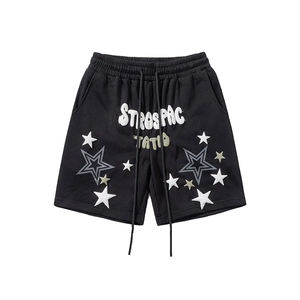 Pantalones Cortos para Hombre, Lisos, de Secado Rápido, Transpirables, Ecológicos, de Algodón Tejido, con Cordón en la Cintura Media, Bordados, Casuales - Product Image 1