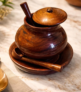 Wood Sugar Pot Fancy Luxury Design Mirror Polished Dinner Table Decoration Wood Sugar Pots Most Selling - Product Image 1