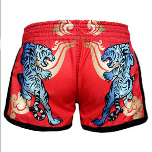 Pantalones Cortos de Muay Thai Personalizados de Fábrica para Hombre, de Poliéster, Cintura Alta, Diseño Bordado, para Boxeo, Kickboxing, Lucha Profesional - Product Image 5