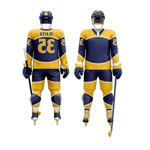 Latest OEM Custom Premium Quality Unisex Printed Ice Hockey Uniform Sets 100% Polyester Quick Dry Breathable Custom Team Name - Product Image 6