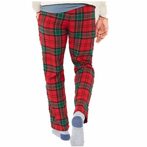 Pantalon de pyjama en flanelle à carreaux classiques pour hommes, taille plus, décontracté, chaud et élégant pour les nuits d'hiver - Product Image 3