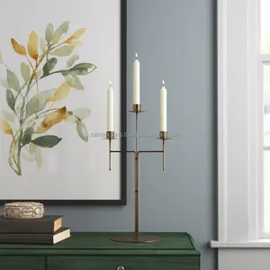 Bougeoir en métal fait main de luxe pour la décoration intérieure moderne, bougeoir en fer vieilli rustique, bougeoir de ferme, Zahid Exports - Product Image 4