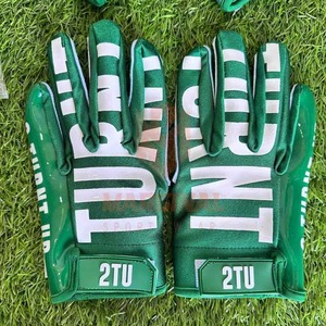 High Quality Custom Logo Design American Football Receiver Gloves Hand Grip Anti-Slip Full Finger Adjustable Wrist Strap <b>Men</b> - Product Image 5