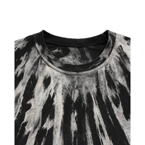 Camiseta de Manga Corta con Cuello Redondo y Estampado Tie-Dye para Hombre, Corte Regular, Tejido de Punto Informal con Patrón - Product Image 2