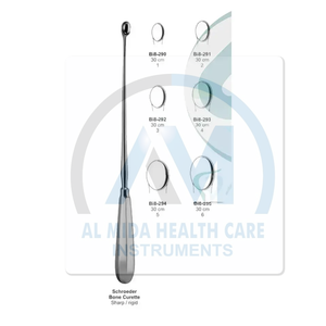 อุปกรณ์ขูดกระดูกสแตนเลสสตีล Al Mida Healthcare แบบใช้ซ้ำได้ เครื่องมือผ่าตัดกระดูกและข้อแบบใช้มือ ได้รับการรับรองมาตรฐาน CE - Product Image 4