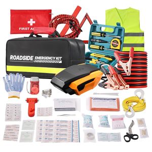 Kit per auto di emergenza da 32 pezzi Kit di pronto soccorso medico per veicoli strumenti essenziali di emergenza - Product Image 1