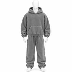 Nouvelle Collection : Ensemble Survêtement Homme Personnalisé Streetwear avec Logo Imprimé et Strass, Effet Délavé Acide, Tissu Épais – En Promotion - Product Image 1
