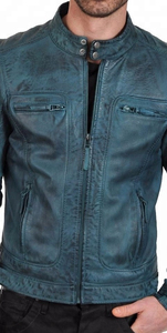 Wholesale Fashion High Quality Motorcycle <b>Jacket</b> for Men Manufacturer Custom Logo Leather <b>Jacket</b> - Product Image 3