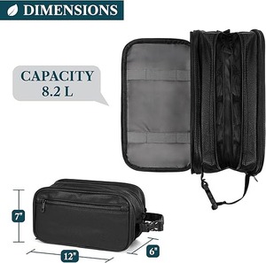 Genuine Leather Wholesale Shaving Pouch Organizer Travel Pouch Beauty Zipper Cosmetic <b>Bags</b> Women's Makeup <b>Bag</b> Men's Toiletry <b>Bag</b> - Product Image 2