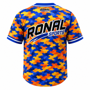 เสื้อเบสบอลแบบซับลิเมชั่นสั่งทำพิเศษพร้อมโลโก้ทีม สำหรับผู้ชายและเยาวชน เสื้อซอฟต์บอล เสื้อเบสบอล เสื้อยืดเบสบอลสำหรับผู้ชาย - Product Image 2