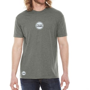 Camiseta de Cuello Redondo Color Gris Jaspeado Tri-blend de Next Level Apparel |   Mezcla de algodón |   Camisetas Deportivas - Product Image 1