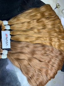 Precio de Fábrica, Cabello Humano Real al Por Mayor, Ondulado Natural, Colores Oscuros Platino, Extensiones de Cabello Humano Vietnamita 100% de Alta Calidad - Product Image 2