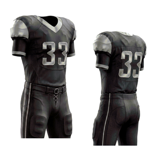 Uniforme de football américain de qualité supérieure, réfléchissant, respirant, design extérieur personnalisé, 25 ensembles MOQ, 100% polyester, sur mesure - Product Image 2