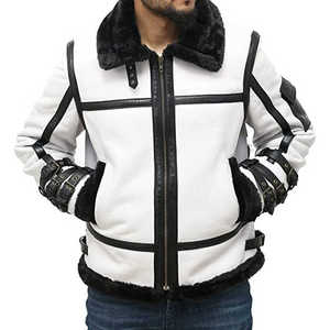 Chaqueta de Cuero Genuino Hecha a Mano de Primera Calidad, Suave y Real, para Hombre, Acolchada, Transpirable, con Diseño Único, Nueva Moda de Invierno - Product Image 4