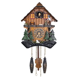 Horloge à coucou en bois sculptée à la main - Design traditionnel à motifs de feuilles - Vente en gros - Product Image 2