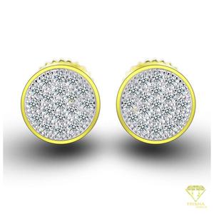Boucles d'oreilles de luxe élégantes en argent sterling 925 plaqué or, serties de diamants de laboratoire haut de gamme - Product Image 5