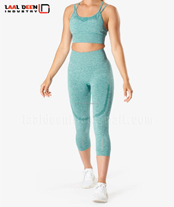 กางเกงโยคะพลัสไซส์น้ำหนักเบาแบบสั่งทำพิเศษ สปอร์ตบราแบบสั่งทำพิเศษ สายรัดแบบสั่งทำพิเศษ ชุดออกกำลังกายผู้หญิงแบบสั่งทำพิเศษ OEM โลโก้แบบสแปนเด็กซ์ตามสั่ง - Product Image 2