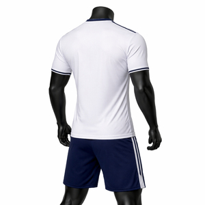 Ensemble de maillot de football pour homme, imprimé géométrique blanc, manches courtes, polyester respirant, uniforme adulte, logo personnalisé, uniforme de football - Product Image 2
