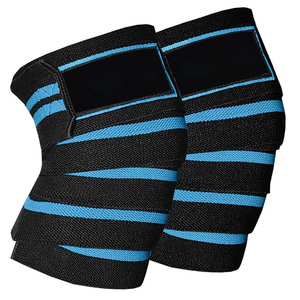 Vendas de Rodilla Personalizadas para Levantamiento de Pesas, Precio al por Mayor, Tela Elástica de Alta Resistencia, Soporte Ajustable para Powerlifting - Product Image 4