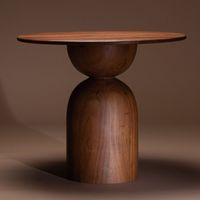 Table d'appoint rustique en bois, écologique et durable, idéale pour le salon, la décoration de style farmhouse, les coins de chambre et un espace convivial.