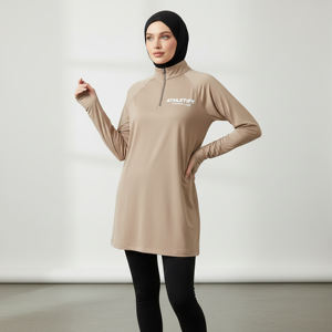 Camiseta de Manga Larga para Mujer, con Orificios para Pulgares, Protección Solar UPF50+, Ecológica, de Spandex/Poliéster, Transpirable, de Secado Rápido, para Todas las Temporadas, Ropa Deportiva - Product Image 1