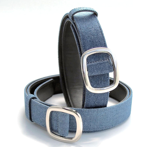 Ceintures en tissu jean en gros, vente directe usine, nouveau design, ceinture en jean la plus vendue, ceinture de taille à boucle tendance unisexe - Product Image 1