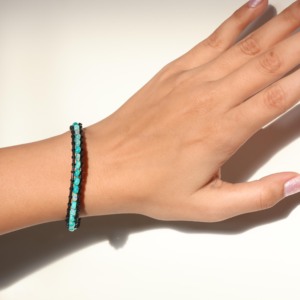 Beads with Black Rope <b>Bracelet</b> for Women & Men Handmade Beads Black Rope <b>Bracelet</b> Stylish <b>Beaded</b> Black Rope <b>Bracelet</b> - Product Image 3