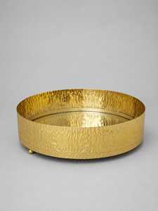 Assiette de service de luxe personnalisée en or gaufré, durable, décorative, pour banquet, mariage, table - Product Image 5