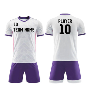 Ensemble complet de maillots de football en gros, shorts, kit de football personnalisé, ensemble uniforme d'équipe de football, séchage rapide, imprimé par transfert thermique - Product Image 2