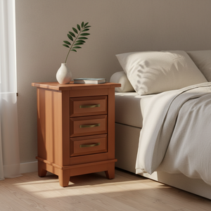 Table basse moderne et durable avec 3 tiroirs en bois d'hévéa et MDF, meubles de salon - Product Image 5