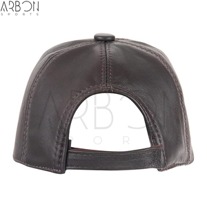 2026 Comfortable Premium Quality Fashionable Durable Streetwear Custom Logo Genuine Leather Baseball Cap for Men and Women - Product Image 4