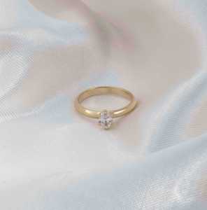 Oval Zircon <b>Rose</b> <b>Gold</b> Tone Silver <b>Ring</b> Hypoallergenic Recycled 925 Band For <b>Men</b> Women - Product Image 5