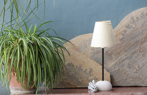 Lampe de sol d'intérieur de qualité supérieure, ronde, 100% fibre de banane, papier organique, entièrement recyclé et fait main, lampe de table - Product Image 4