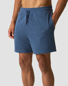 2026 Wholesale Men's Solid <b>Blue</b> <b>Canvas</b> Board Shorts Mid Waist Sportswear Breathable Pockets Woven Fabric Zippers Low MOQ - Product Image 1