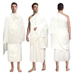 Conjuntos de Ihram de la Mejor Calidad, Personalizados, 100% Algodón, Transpirables, Ligeros, Elegantes, Antiestáticos, para Hombre, Largo hasta el Tobillo, para Hajj y Umrah - Product Image 4