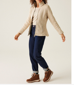 Sweat-shirts de sport pour femmes en molleton 100 % coton, respirants, à col cheminée oversize, entièrement zippés, imprimés au dos, pour l'hiver, vente en gros - Product Image 6