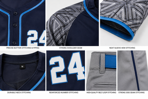 Uniforme de Béisbol Económico OEM, Conjunto de Uniformes de Béisbol y Sóftbol Personalizados con Bordado, Jersey de Malla de Poliéster, Ropa Deportiva 380GSM - Product Image 6
