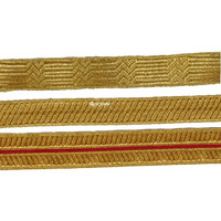Tresses de dentelle cérémonielles faites à la main avec fil doré, garniture en dentelle française, taille et design personnalisables, technique de tricot