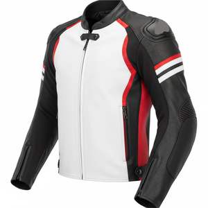 เสื้อแจ็คเก็ตไบค์เกอร์ผู้ชายแบบสั่งทำพิเศษ ผลิตจากโพลีเอสเตอร์/ผ้าฝ้าย พร้อมบริการ OEM กันน้ำ ไซส์ใหญ่พิเศษ คุณสมบัติป้องกันอย่างดี - Product Image 4