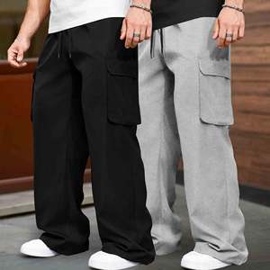 Pantalones de Trabajo Cargo Negros para Hombre, de Algodón Elástico, Reforzados con Doble Rodilla, para Carpintero - Product Image 2