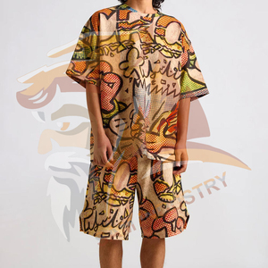 Hot Sale Product New Arrival Men Summer Short Sleeve T Shirts and Shorts <b>Twin</b> <b>Set</b> Contrast Color Men <b>Twin</b> <b>Sets</b> for Adults - Product Image 5